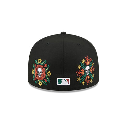Detroit Tigers Day of the Dead Skull & Flowers 59FIFTY Fitted Hat