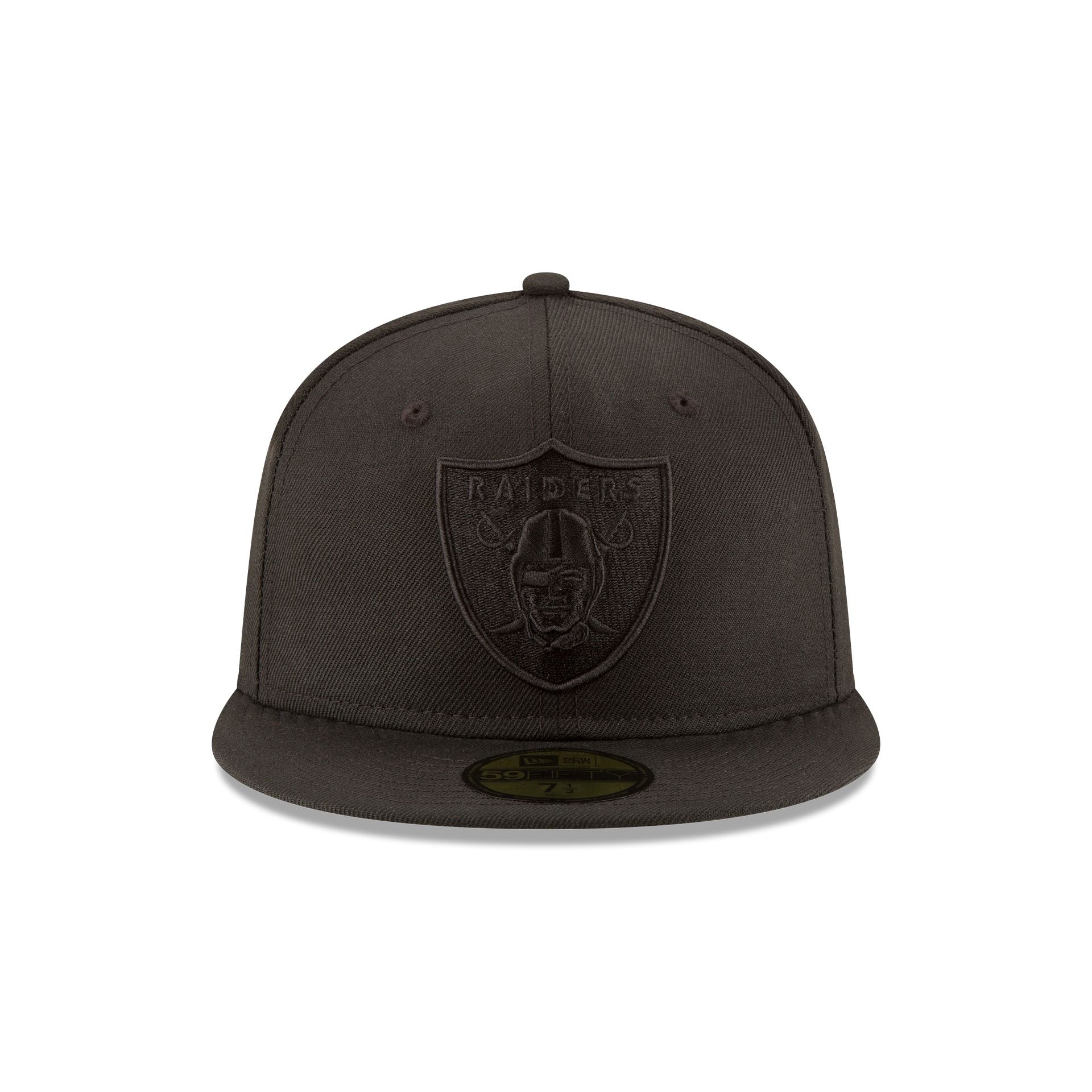 Las Vegas Raiders Black on Black 59FIFTY Fitted Hat