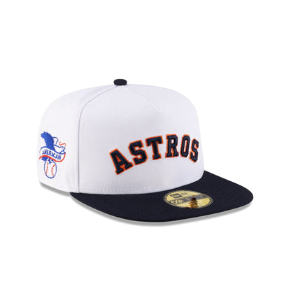 Just Caps League Sidepatch Optic White Houston Astros 59FIFTY A-Frame Fitted Hat