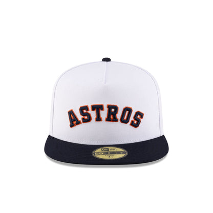 Just Caps League Sidepatch Optic White Houston Astros 59FIFTY A-Frame Fitted Hat