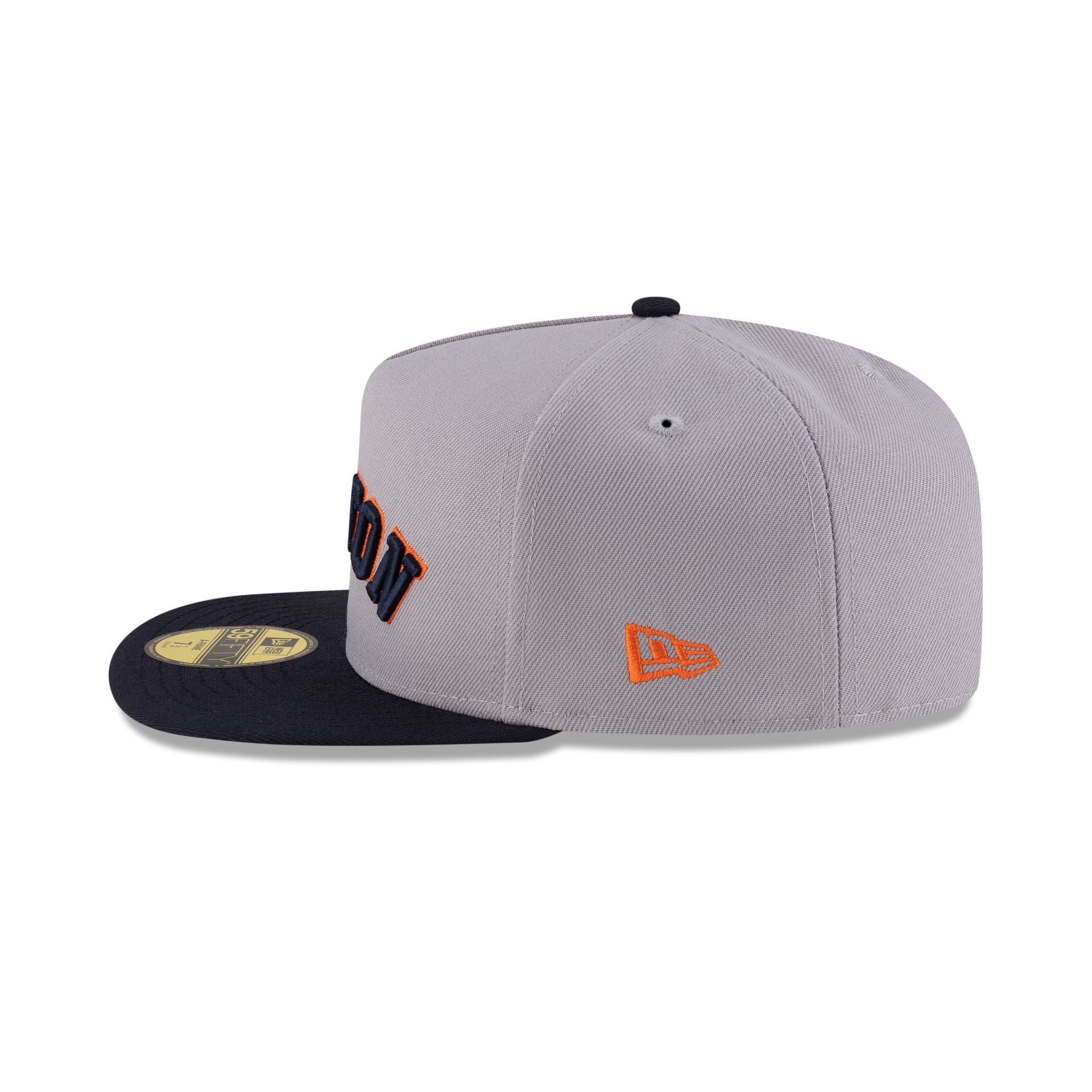 Just Caps League Sidepatch Gray Houston Astros 59FIFTY A-Frame Fitted Hat