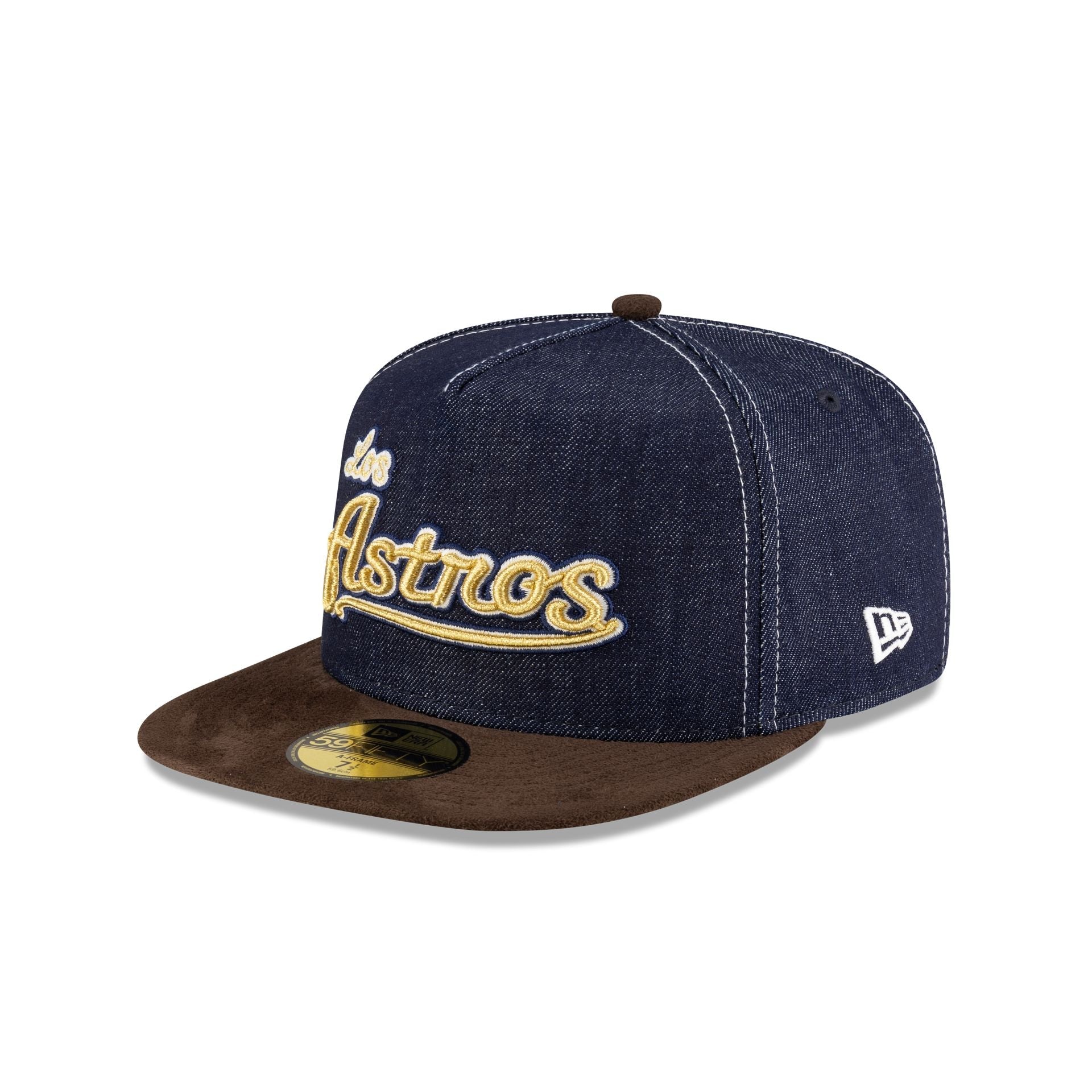 Houston Astros Houston Pack Denim Los Astros 59FIFTY A-Frame Fitted Hat