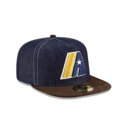 Houston Astros Houston Pack Denim Cooperstown Logo 59FIFTY A-Frame Fitted Hat