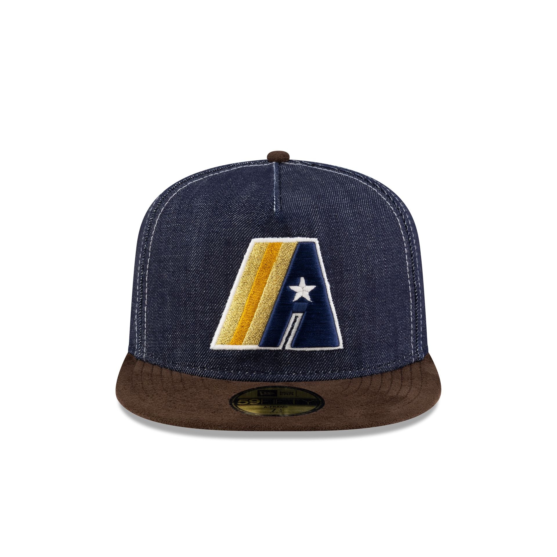 Houston Astros Houston Pack Denim Cooperstown Logo 59FIFTY A-Frame Fitted Hat