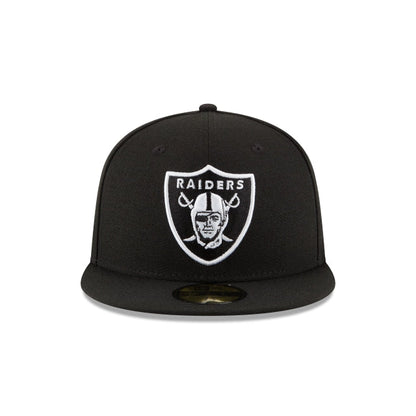 Las Vegas Raiders Black & White 59FIFTY Fitted Hat