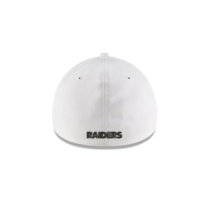 Las Vegas Raiders White Team Classic 39THIRTY Stretch Fit Hat